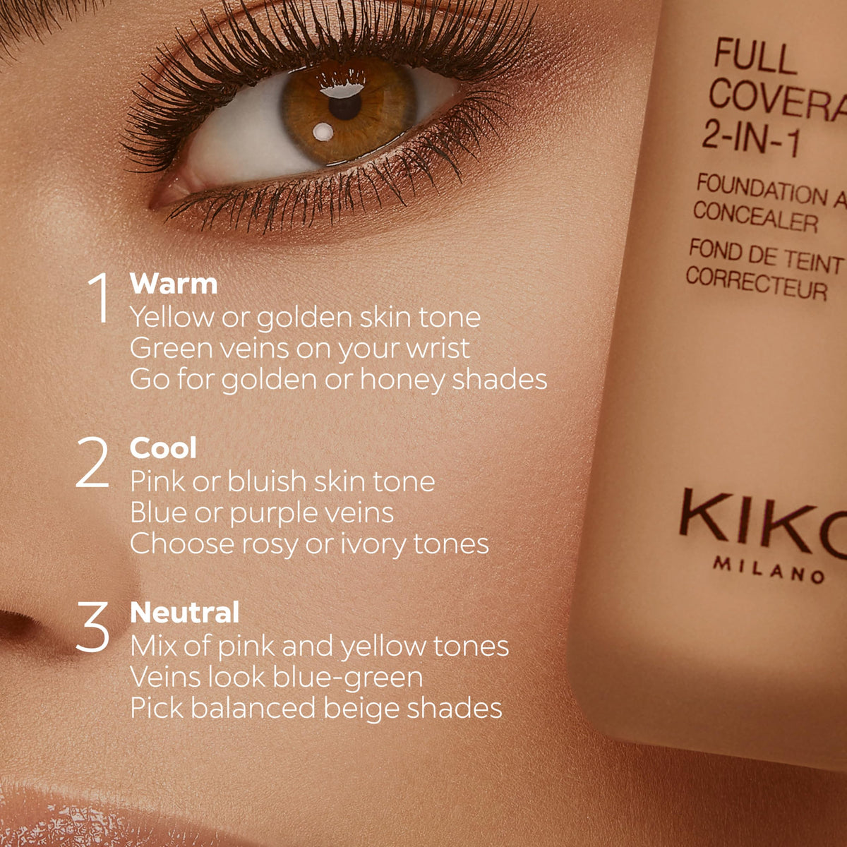 Kiko Milano KIKO Milano Full Coverage 2-in-1 Foundation & Concealer 05 - WR 50, 2 In 1 Foundation And Concealer, Superior Coverage