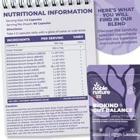 NobleNature Noble Nature Biokind Gut Balance – 40 Billion CFU Friendly Bacteria - Bio Cultures Complex - 15 Strains - Lactobacillus & Bifidobacterium for Gut, Immune & Digestive Health with Inulin & Vitamin C
