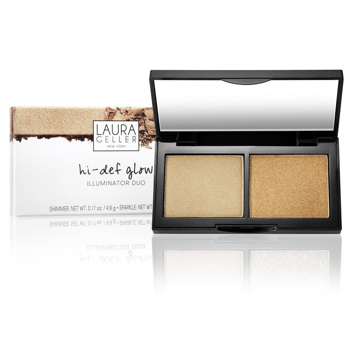 Laura Geller Beauty Laura Geller New York Hi-Def Glow Illuminator Duo, Heart of Gold 8.4 g