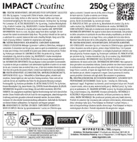 Myprotein Impact Creatine Monohydrate Powder | 250 g | Micronised Creatine for Strength, Power & Muscle Growth | 3 g Per Serving | Supports High-Intensity Training & Recovery | Unflavoured