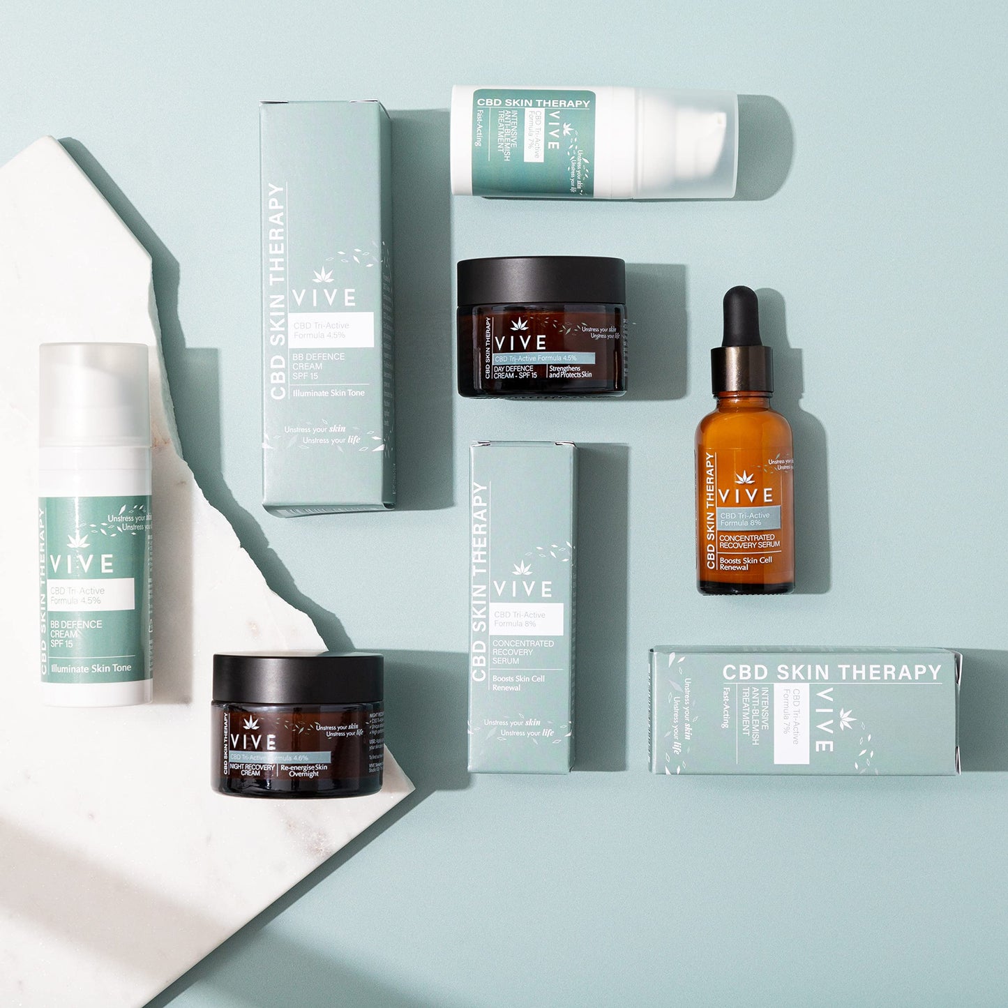 VIVE Menopause Perimenopause Skin Therapy - Deep Restore Ritual - Recovery Serum + Day Face Cream + Night Cream Recovery - Anti Blemish Treatment - Anti Inflammatory - Face Cream for Mature Skin