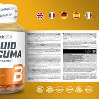 BioTechUSA Liquid Curcuma | High Bioavailability | Liquid Curcumin Extract | with Vitamin D | 30-Day Supply