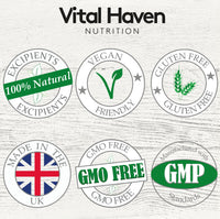 Vital Haven Complex Triple Action Formula - Meso Zeaxanthin + Lutein + Zeaxanthin with Bilberry and Vitamin C/A/E/B2 with Zinc for Maximum Absorption - Max Potency - Premium Ingredients - Vegan - Made in The UK