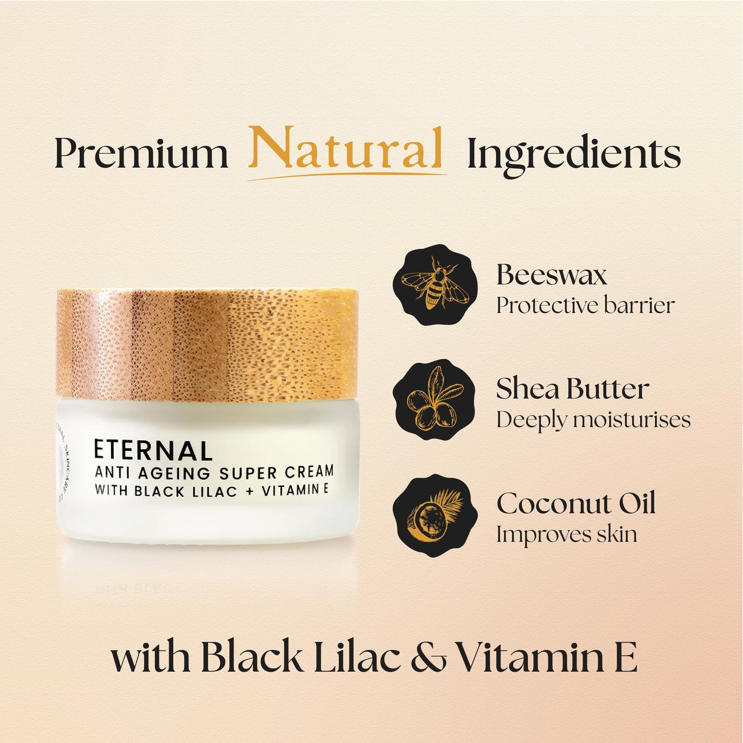 The Edinburgh Natural Skincare Company Ltd. Eternal Anti Aging Day Cream | Hydrating Face Cream | Vitamin E | Intensive Moitsuriser | For Sensitive, Dry Skin | Handmade in Scotland | 15ml