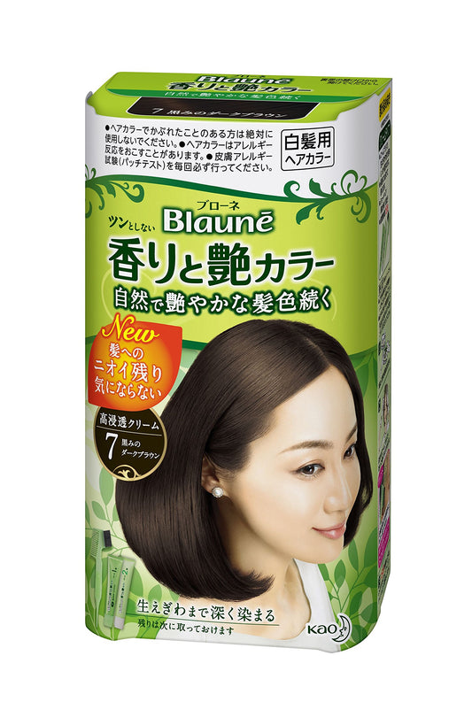 Kao Blaune Fragrant And Gloss Color Cream 7 Black Dark Brown