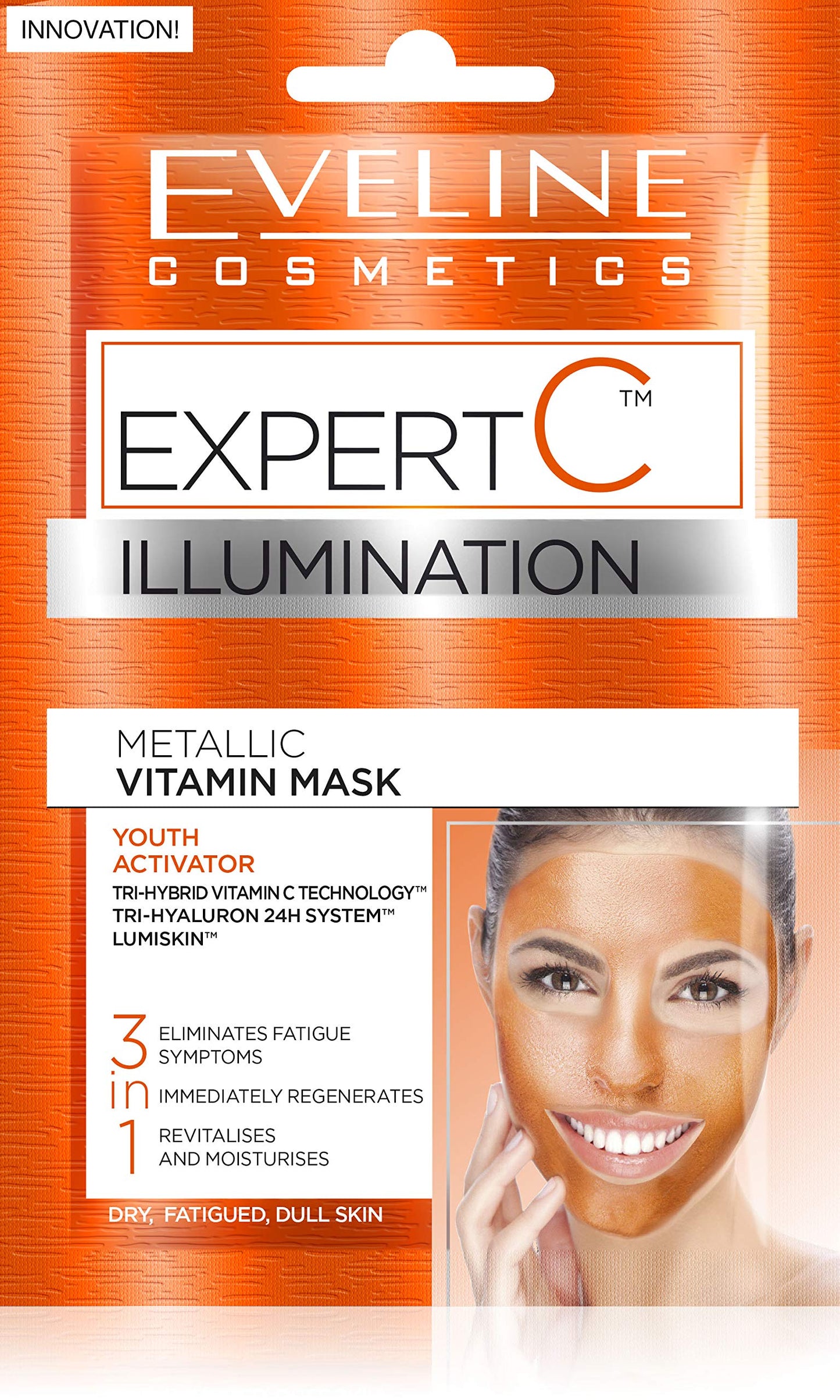 Eveline cosmetics Expert C illumination metallic vitamin face mask 2 * 5g.