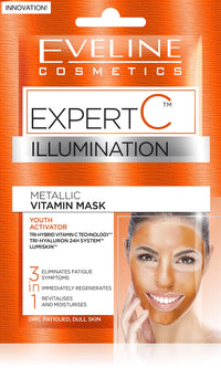 Eveline cosmetics Expert C illumination metallic vitamin face mask 2 * 5g.