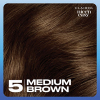 Clairol Nice'n Easy Crème, Natural Looking Oil Infused Permanent Hair Dye, 5 Medium Brown