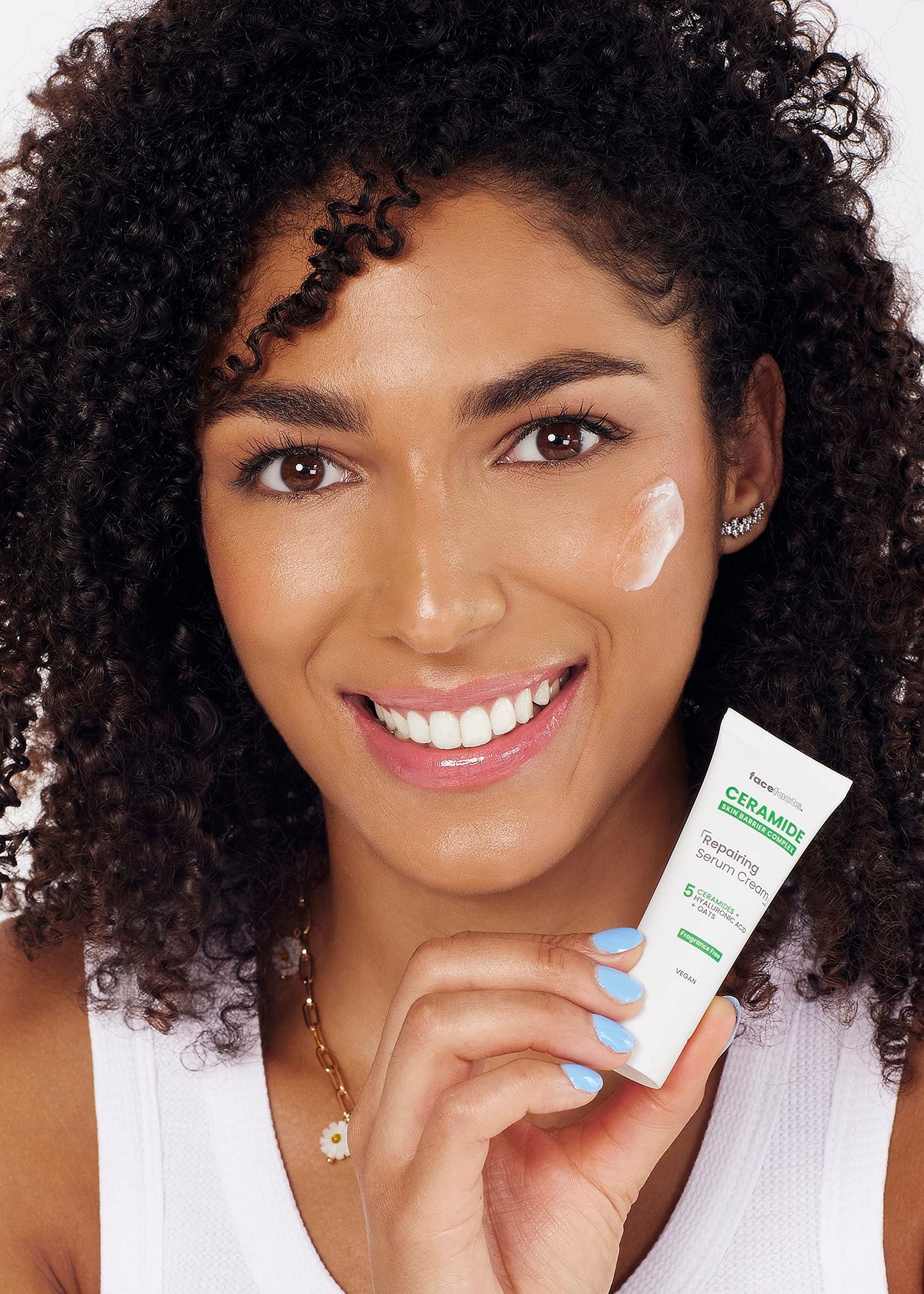 Face Facts Ceramide Skin Care Set – Eye Cream 15ml, Moisturising Gel 50ml, Repairing Serum 30ml, Hydrating Cleanser 200ml – Bundled by Smart Cutie