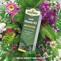 natures aid Natures Aid Vegan Vitamin D3/Cholecalciferol Liquid, 2500iu, Dropper Included, 50 ml (Pack of 1)