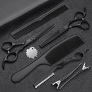 JASON Hairdressing Scissors Set Professional - Hair Scissors Set (Hair Cutting Scissors&Thinning Scissors) 6.5" Hair Scissors Hairdressing Scissors for Hairdresser/Beginner Hairdresser Set, Black
