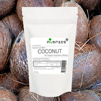 Nutrics® Coconut 300mg 100% Pure x 90 V Capsule (1 Month Supply) Cocos Nucifera - Suitable for Vegan Vegetarian Halal & Kosher