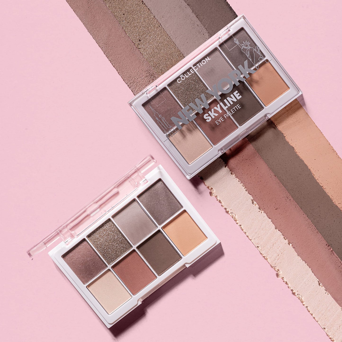 Collection Cosmetics Intensely Pigmented Colour Eye Shadow Palette with 8 Stunning Shadows, Matte and Metallic Shades, New York Skyline
