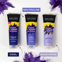 John Frieda Violet Crush Intensive Purple Shampoo, for Brassy Blonde Hair 250 ml, Toning