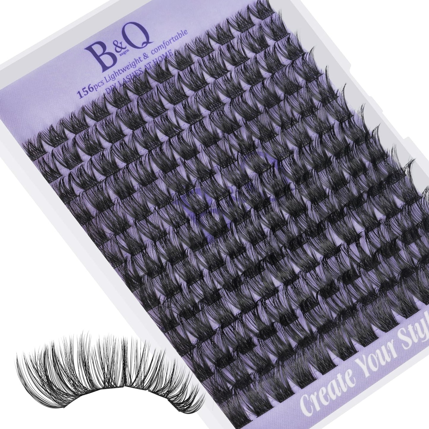 B&Qaugen B&Q Lash Clusters B05, Clusters Lashes 156PCS Individual Lashes DIY at Home