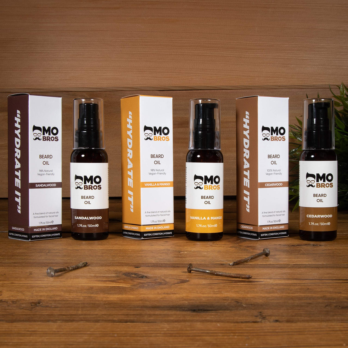 MO BRO'S Beard Oil | Vanilla & Mango | 50ml | Softens, Hydrate & Conditions Facial Hair | Promotes Growth, Reduces Dryness & Itching | Contains Natural & Premium Ingredients Argan, Jojoba