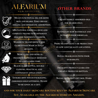 Alfarium Men's Scented Beard Oil with 8 Natural Oils and Vitamin A/C/E for Beard and Face Care - Dry Beard Oil, Non-Greasy, for Soft Beard, Silky Effect + Anti-Wrinkle - Men's Gift, Made in Italy