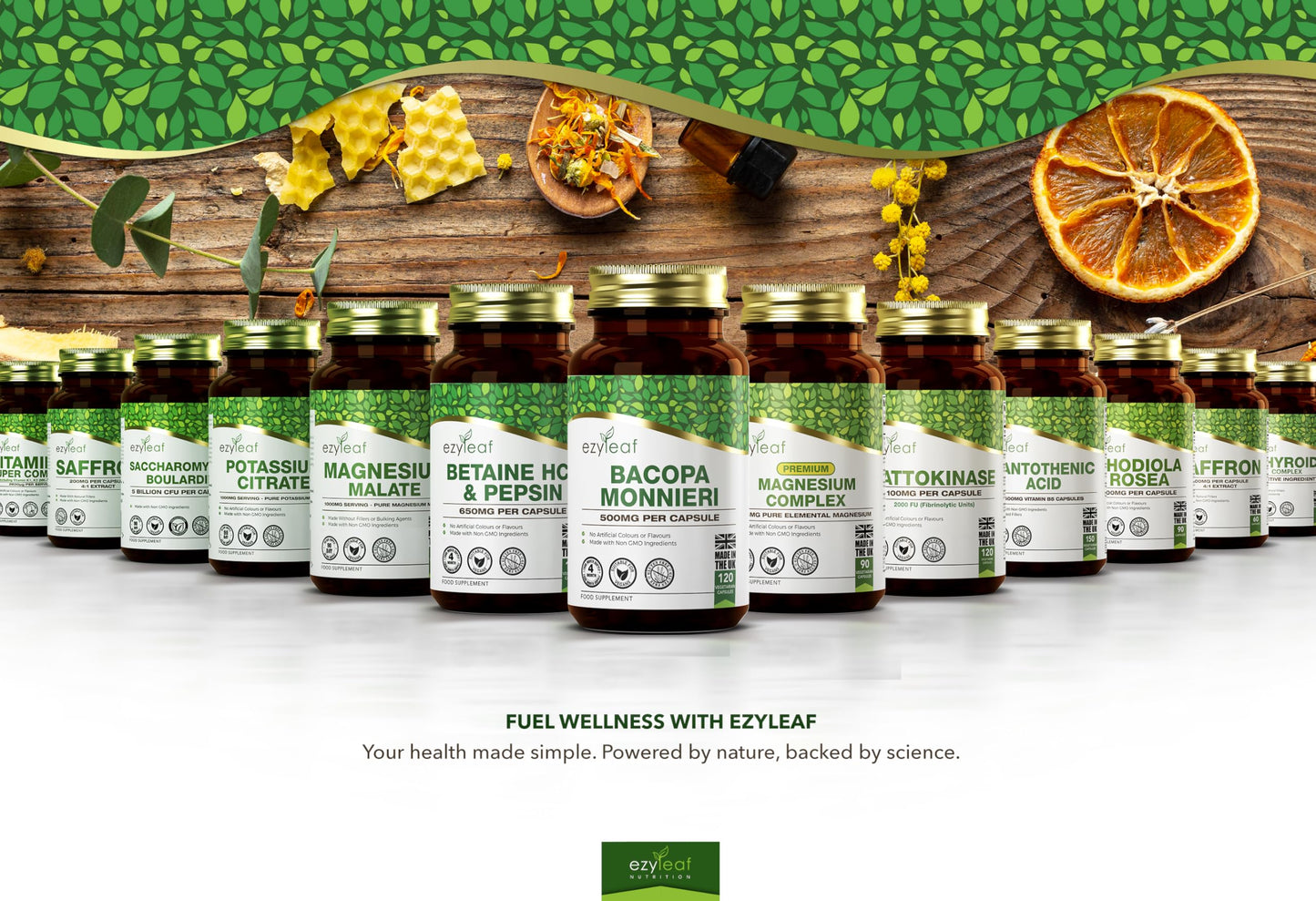 Ezyleaf Nutrition EZ Saccharomyces Boulardii [5 Billion CFU] | 90 Vegan Capsules | Supplement | S. Boulardii with Clean Fillers | ISO Certified, Non-GMO, Gluten & Allergen Free