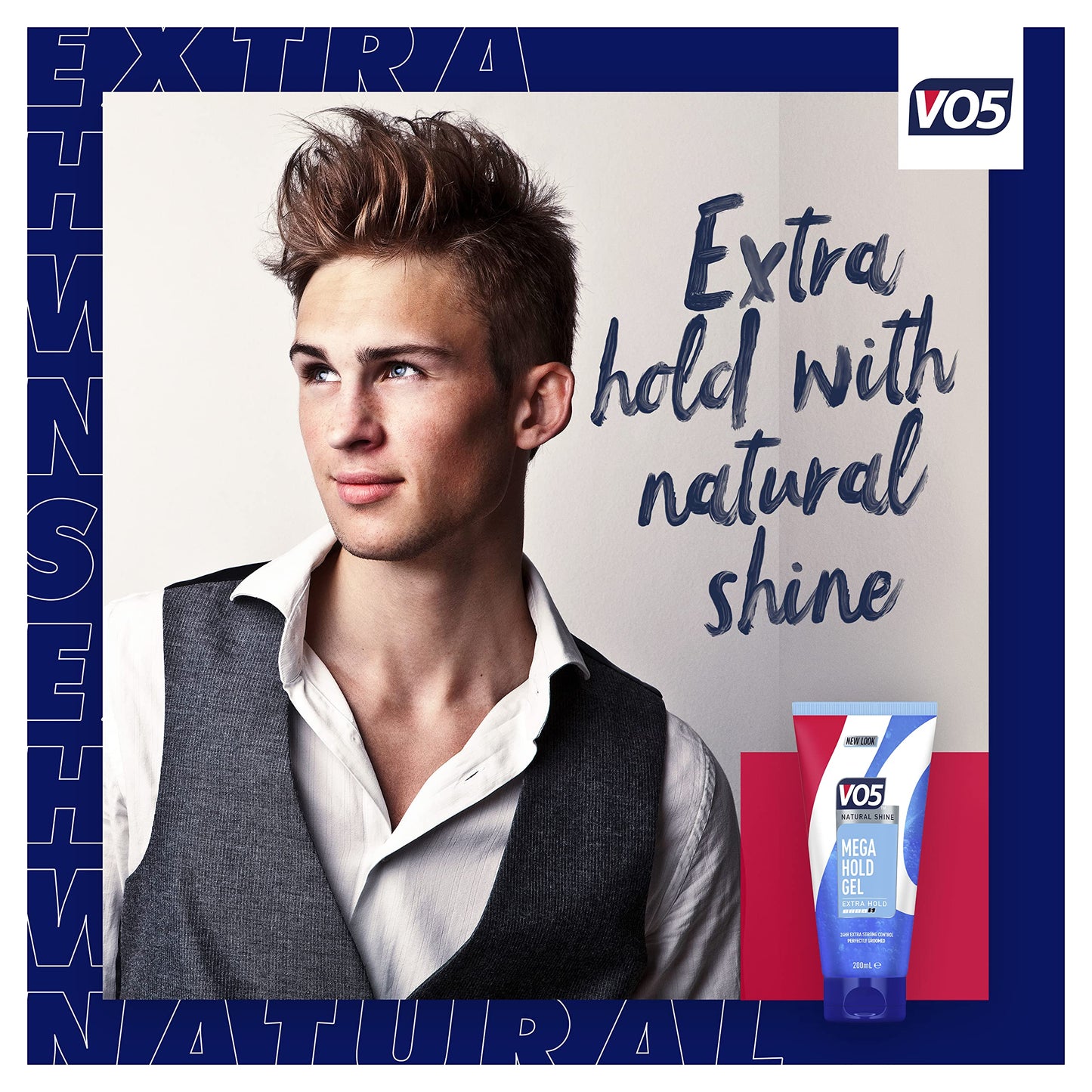 VO5 Mega Hold 24 hour extra strong control Styling Gel for perfectly groomed hairstyles 200 ml