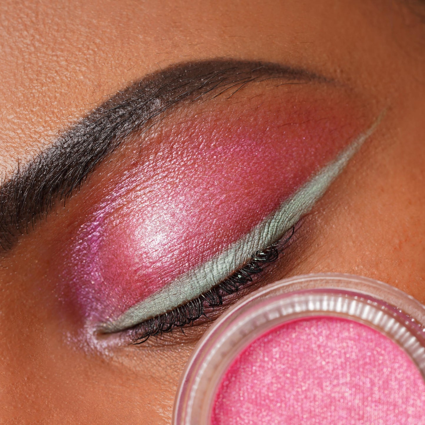 Oulac OULAC Cream Eyeshadow, Glitter Pink Eyeshadow, Holds Makeup For 12 Hours +, Waterproof and Sweatproof, Crease Resistant, Vegan | 06g, Sweet Pea (11)