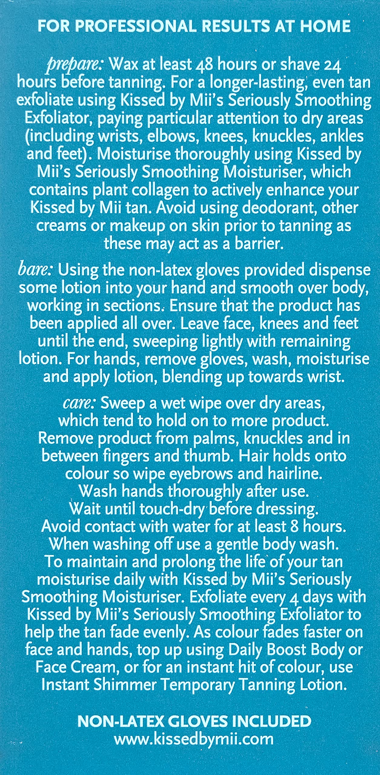 Mii Cosmetics | Kissed Effortlessly Easy Tanning Lotion | Hydrate Skin & Flawless, streak-fee tanning | Light 200ml