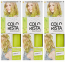 L'Oreal Paris Colorista Wash Out Neon Semi-Permanent Hair Dye, Lime Green, 80 ml, Pack of 3