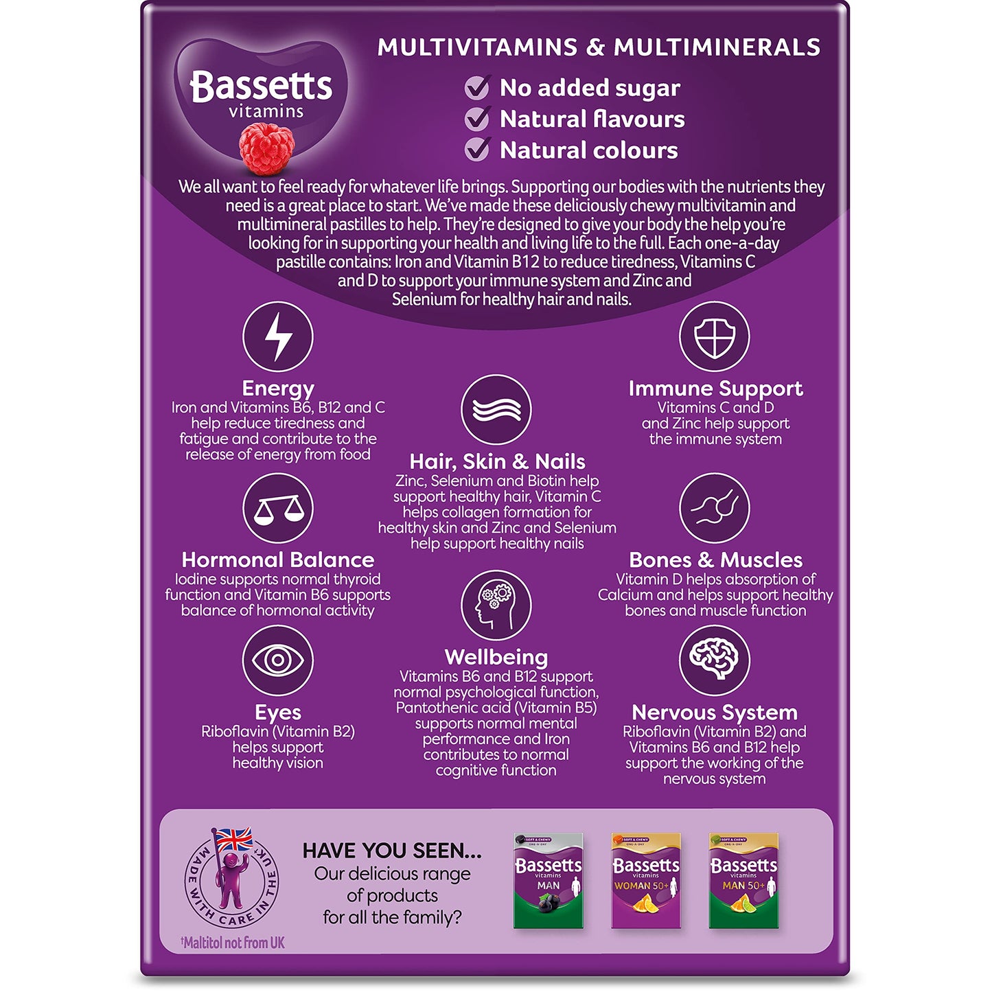 Bassetts Vitamins Woman Multivitamins & Multiminerals Raspberry 30's