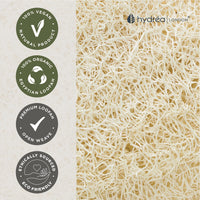 Hydrea London - Organic Egyptian Natural Loofah Face Exfoliator Pad - Double Sided for Exfoliation + Cleansing