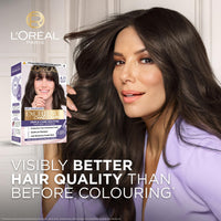 L'Oreal Paris L'Oréal Paris Excellence Cool Crème Permanent Hair Dye, Radiant At-Home Hair Colour with up to 100% Grey Coverage, Pro-Keratin, Up to 8 Weeks of Colour, Colour: 4.11 Ultra Ash Brown