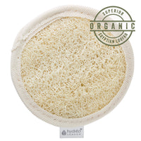 Hydrea London - Organic Egyptian Natural Loofah Face Exfoliator Pad - Double Sided for Exfoliation + Cleansing