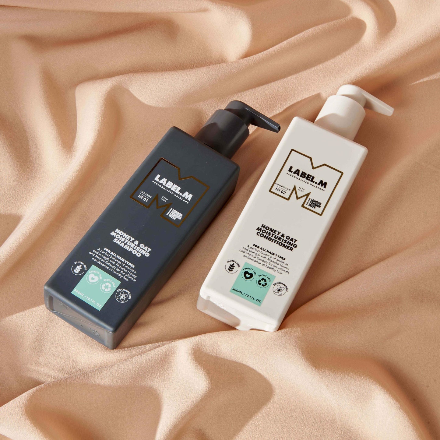 label.m LABEL.M Honey & Oat Moisturising Conditioner 300ml – With Recyclable Pump