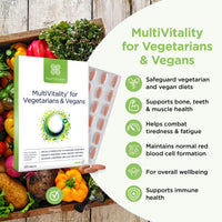 Healthspan Multivitamin for Vegetarians & Vegans (120 Tablets) | Promotes Immune Health and Energy Levels | Supports Bones, Teeth & Muscles | Includes Vitamins B12 & D, Calcium, Iron & Zinc | Vegan