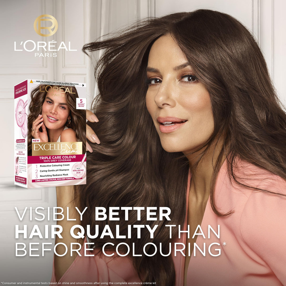 L'Oreal Paris L'Oréal Paris Excellence Crème Permanent Hair Dye, Radiant At-Home Hair Colour with up to 100% Grey Coverage, Pro-Keratin, Up to 8 Weeks of Colour, Colour: 5 Natural Brown