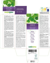 Ginkgo (Ginkgo biloba) Leaves Alcohol-Free Mother Tincture Naturalma - Liquid Extract Drops 200 ml - Food Supplement - Vegan