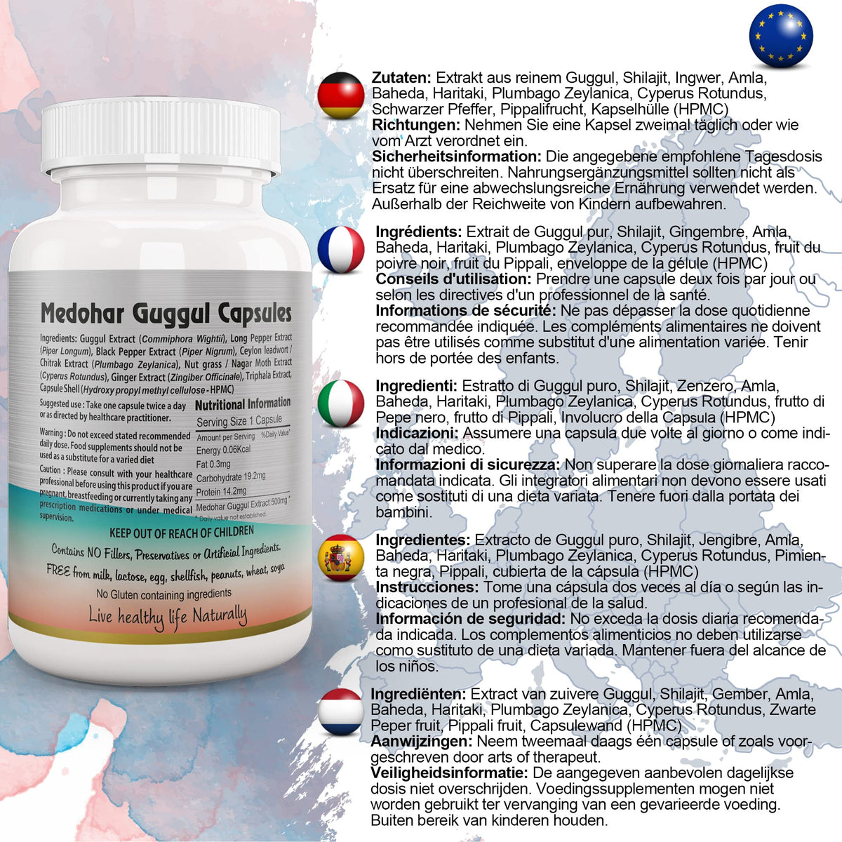 Ayushya Medohar Guggul Capsule, 60 Capsules, Natural