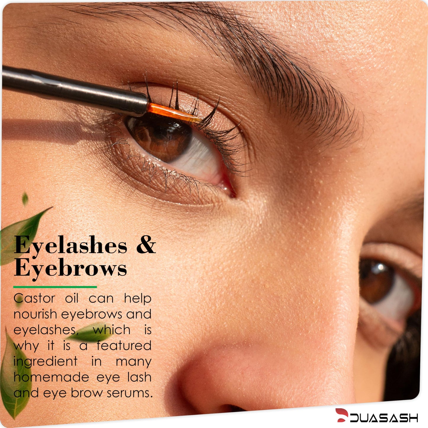 DUASASH Duasash Organic Castor Oil for Eyelashes and Eyebrows 250ml Cold Pressed Castor Oil for Hair Growth Undiluted Hexane Free 100% Natural and Pure Castor Oil for Skin with Brushes For Hair, Beard, Nails