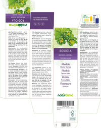 Rhodiola (Rhodiola rosea o Sedum roseum) Roots Alcohol-Free Mother Tincture Naturalma - Liquid Extract Drops 200 ml - Food Supplement - Vegan