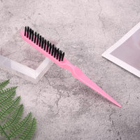 IRYNA 1 Pack Back Combing Brush Slick Back Hair Brush Three Row Nylon Teasing Brushes Backcomber Brush Smoothing Hair Brush for Home Beauty Salon