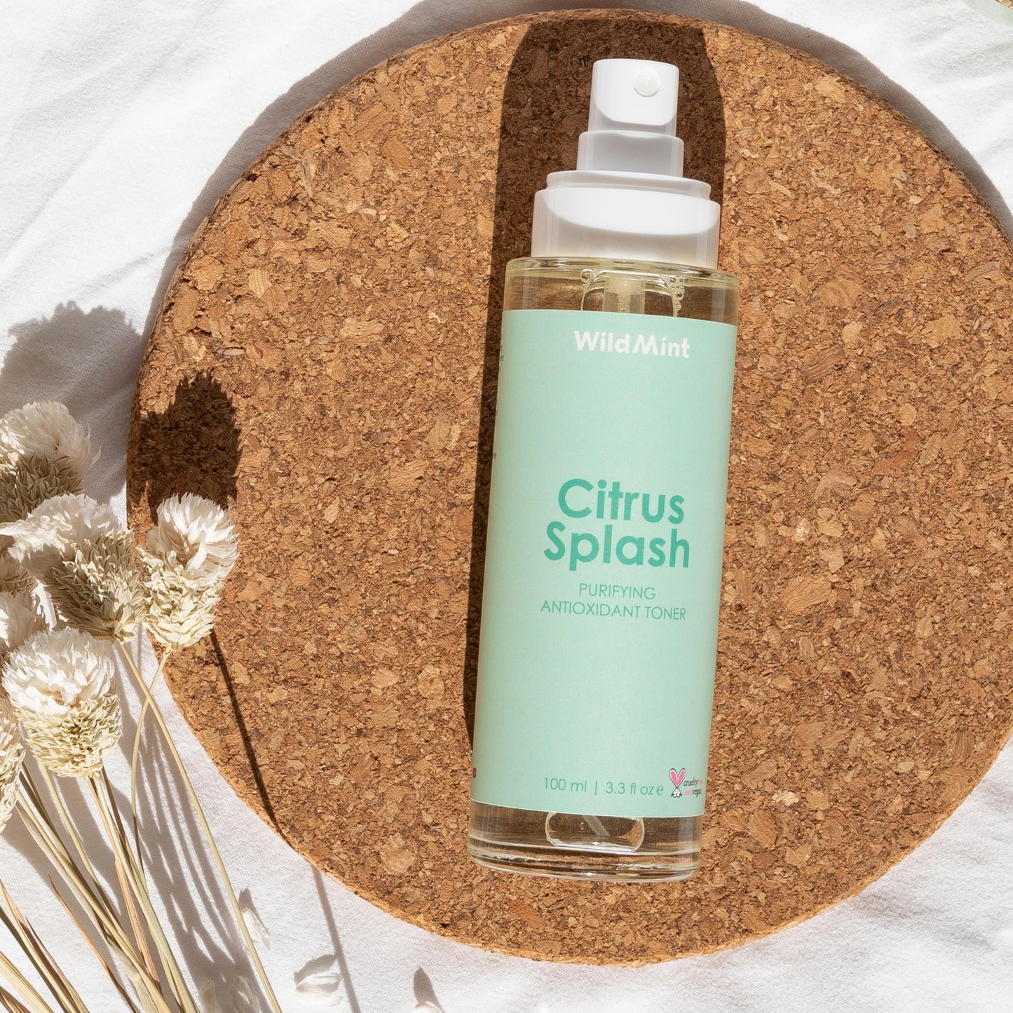 WildMint Citrus Splash Natural Face Toner | Brightening Toner for Sensitive, Mature & Damaged Skin | Vitamin C for Dark Spots & Acne Prone Skin | UK Made Vegan & Cruelty-Free Skincare | 100ml