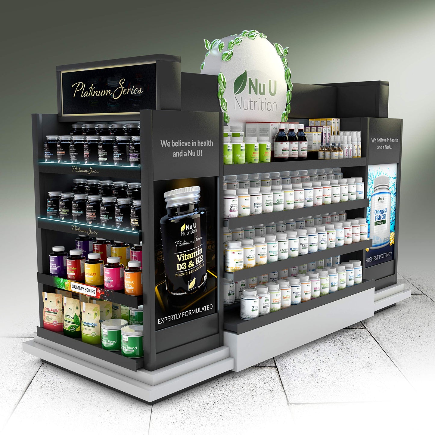 Nu U Nutrition Magnesium Gummies 1060mg for Adults and Kids (5+) - 60 Vegan Gummies - Berry Flavour - Providing 150mg of Elemental Magnesium & 80mg of Vitamin C - Magnesium Citrate Supplement