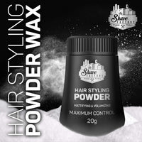 The Shave Factory Hair Styling Powder 20g Styling Powder Wax, BLACK