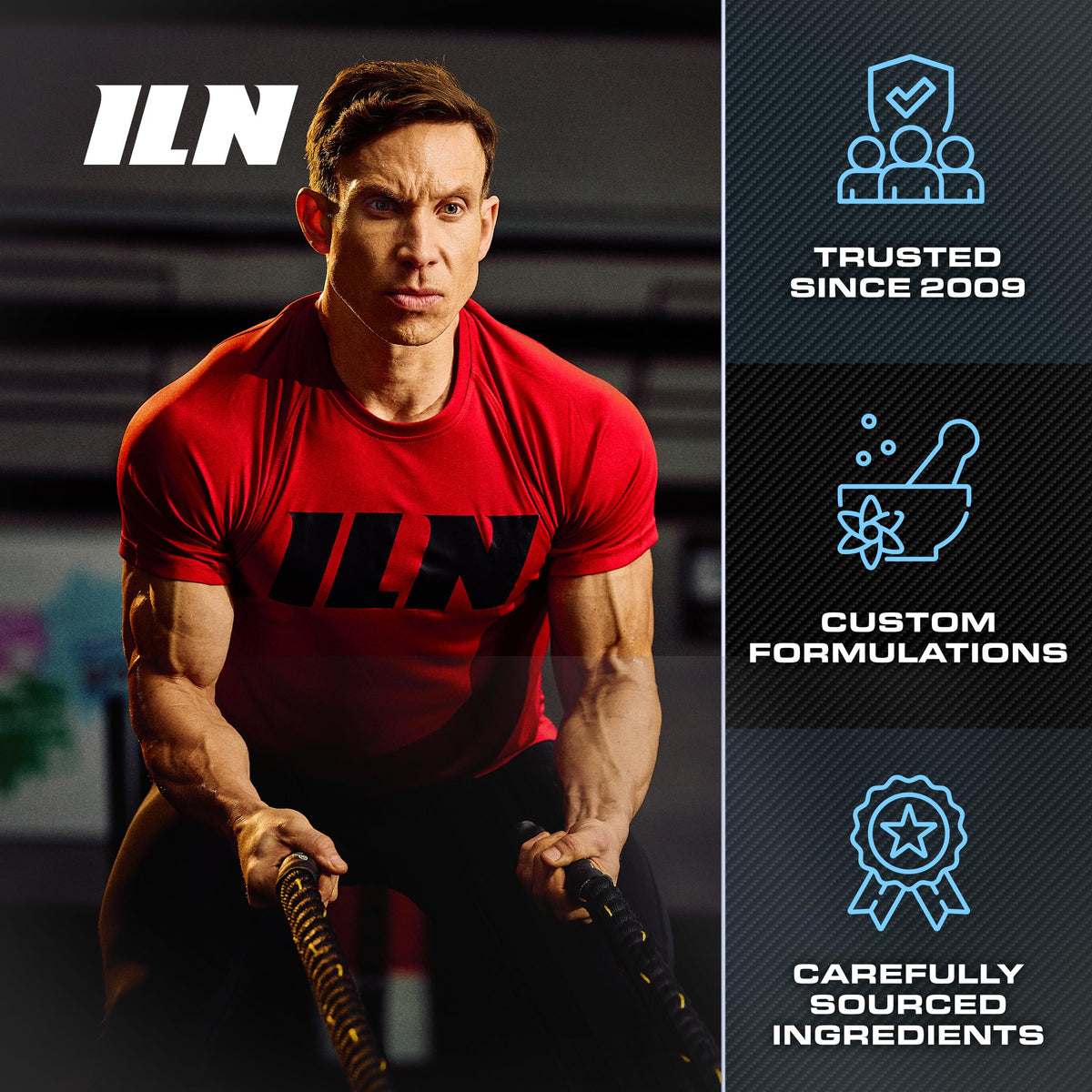 Iron Labs Nutrition ILN – BCAA Capsules 3000mg – 2:1:1 Amino Acid Supplements (150 Capsules – 1 Month Supply) – Vegetarian BCAA Tablets