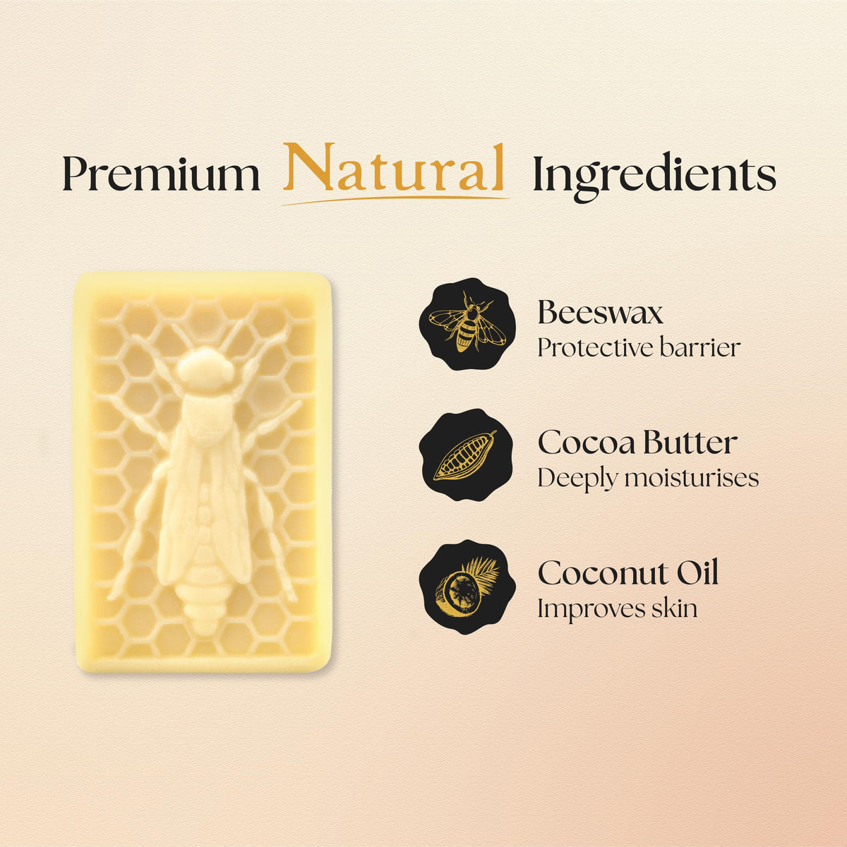 The Edinburgh Natural Skincare Company Ltd. Gardener's Eco-Refill Luxury Solid Hand Cream Bar – 100% Natural Moisturiser for Very Dry Hands | With Beeswax, Cocoa Butter & Coconut Oil | 50g | Packaging May Vary