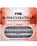 FYNE Super Ultra Thick Individual Eyelashes - 60 Medium Individual Eyelash Clusters, 10mm Ultra Thick Natural Lashes - Volume Cluster Lashes - Durable False Eyelash Extensions - 1 Pack of Lashes