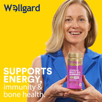 Wellgard Multivitamins for Women Over 50, Vegan Gummies, No Iron, with Vitamin D, B12, Calcium & Zinc for Bone, Immune & Energy Support, Chewable Womens Multivitamins 50 Plus, 60 Gummies