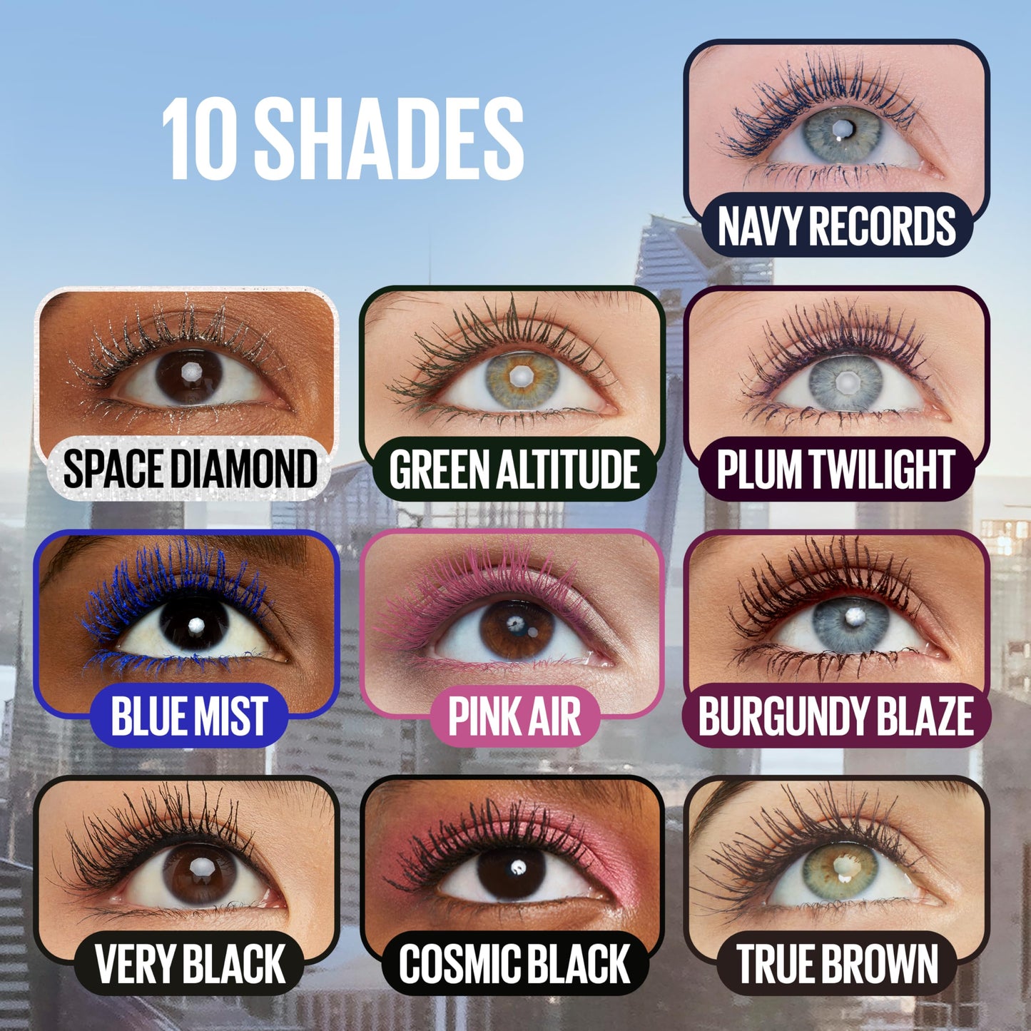 Maybelline Purple Mascara, Lash Sensational Sky High Volumizing & Thickening, Eyelash Lengthening, Flake-Free Formula, Washable Coloured Mascara, Full Volume Mascara, Colour: Plum Twilight