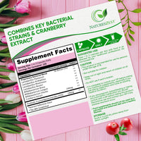 Probiotics for Women - 50 Billion CFU with Prebiotics and Cranberry – 120 Vegan Caps – Women’s Probiotic Supplement with Lactobacillus Reuteri and Acidophilus Probiotic, UK Made – Packaging May Vary