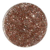 Nails Inc Caught In the Nude, Santa Monica, Gold Glitter, AHA Infused, No Chip, Long Lasting, Quick Dry, Air Dry, Professional Manicure & Pedicure, Fingernail & Toenail, Vegan Nail Polish, 14 ML