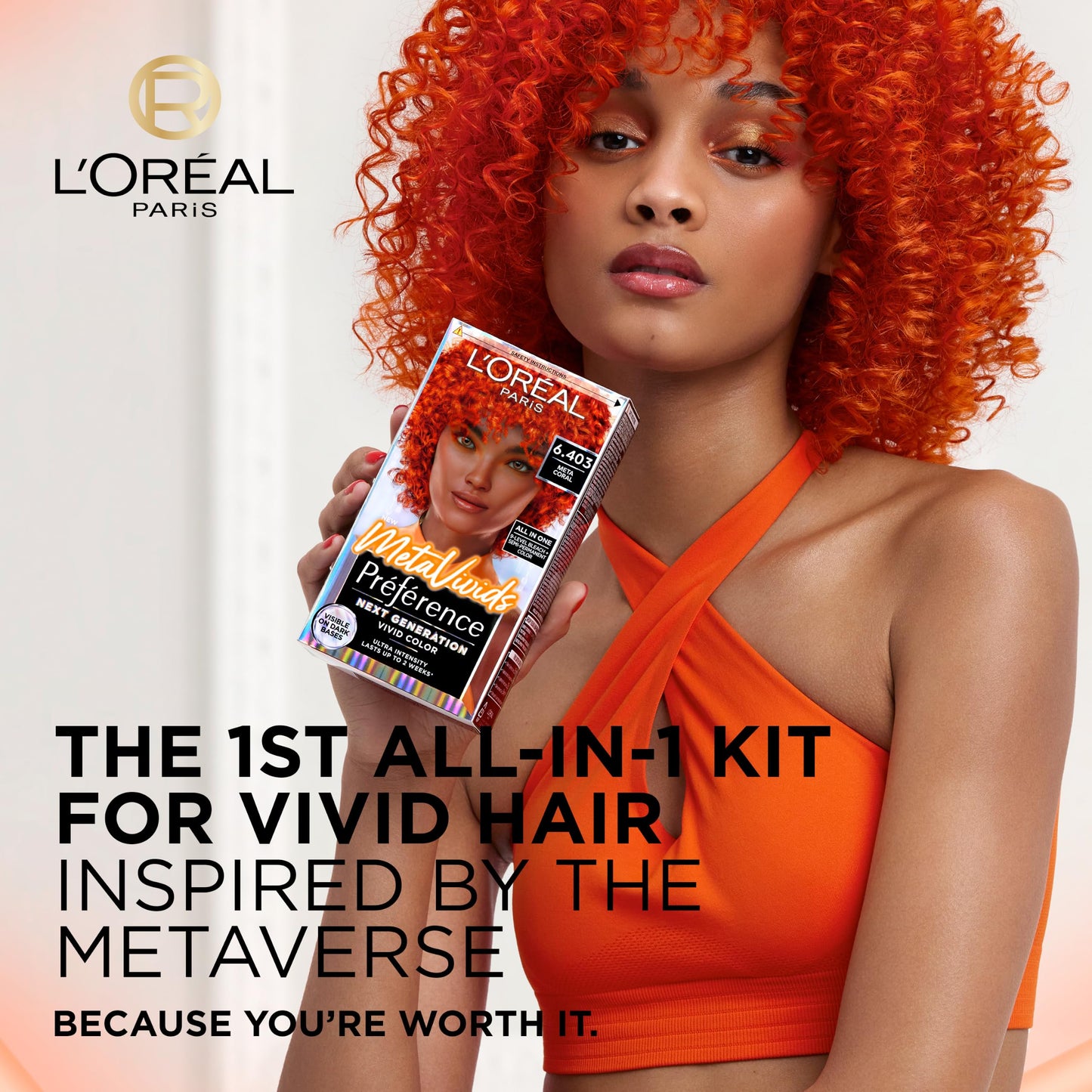 L'Oreal Paris L'Oréal Paris Preference Vivids Permanent Hair Colour, 6.403 Meta Coral
