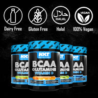 NXT Nutrition BCAA, Glutamine & Vitamin D | BCAAs Amino Acids with Vitamin D3 and L-Glutamine - for Recovery, Gut Health and Muscle Protein Synthesis | 360g - 30 Servings (Blue Raspberry)